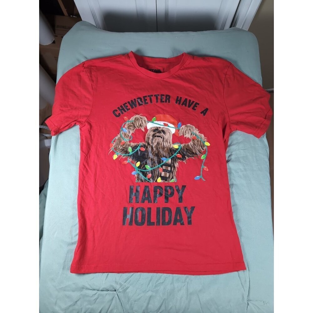 Unisex Star Wars Chewbacca Christmas T-Shirt - Size Small - Mad Engine